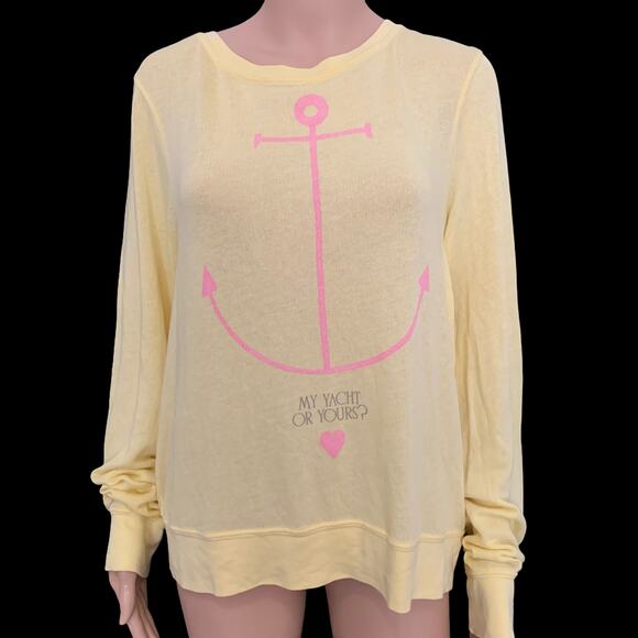 NEW Wildfox My Yacht or Yours Summer Sailing Sweater L - Picture 2 of 11
